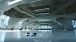 automotive   Scifi Sciencefiction lab factory robotic Audi car concept art
