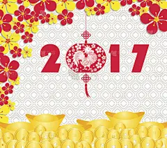2017年春节快乐是金币钱灯笼