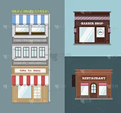 多层建筑，有屋顶平台和商店_5099388080