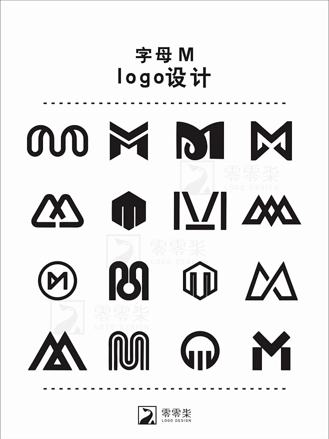 600个M字母的创意logo（五）-花瓣网