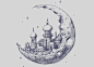 #tattoo##纹身##图案#moon...Like the concept except with trees instead of a city...: 