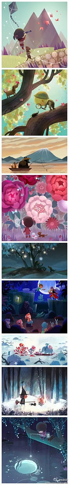 Joey Chou，台湾插画师，15岁时与父母迁往美国，现在在索尼动画工作，此前7年里曾在Nickelodeon、迪斯尼工作，除了动画设计之外，他还从事插画设计，如儿童书、贺卡等，他的插画作品里主角大部分是可爱的动物、儿童与小孩，画面温馨有趣。