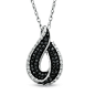 1/2 CT. T.W. Enhanced Black and White Diamond Teardrop Pendant in 10K White Gold - Zales