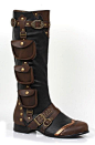 Mens Unique Steampunk Gypsy Boho Boots with Pockets …: 