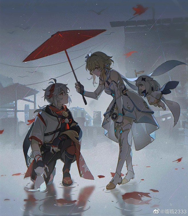 枫原万叶 荧 雨中