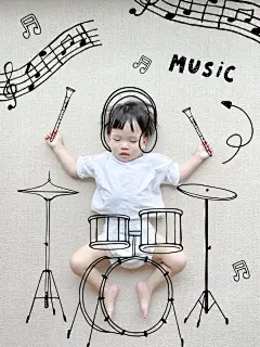 不会画画也能拍 | 手绘宝宝创意照| 百日照 - 小红书