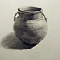 陶罐 罐子 素描 铅笔画 单个 插画 画