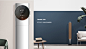 Air conditioner : what if designed by 'bang&olufsen' : To give it a reserved form and a sense of grandiosity, we used a simple but huge circular display screen. We designed the "maybe too large" display screen to show the overwhelmingness th