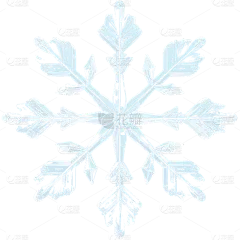3D立体透明雪花贴纸