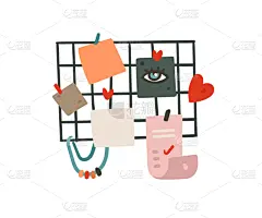 现代,举起手,卡通,抽象,插画,可爱的,灵感,模板,绘制,问候