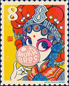 创可贴8与日本插画师Akira Yonekawa和中国设计师钱育麟合作，推出京剧系列插画及服饰