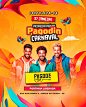 Flyer Carnaval Primeira Prévia Pagodin Carnaval Pagode do Pagode Social Media PSD Editável