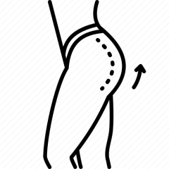 收腹裤功能图标 提拉小翘臀 透明PNG免扣