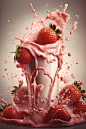 Strawberry milk splash