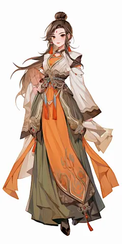 AI武侠游戏角色设定素材 国风人物服装插画设计参考 影视概念设计-淘宝网