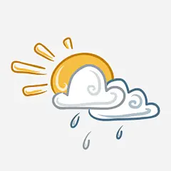 彩色多云天气高清素材 下雨 光芒 圆弧 多云 天气 太阳 彩色 手绘 黄色 免抠png 设计图片 免费下载