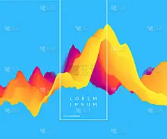 抽象波浪背景横幅，传单，书封面，海报。动态效果。矢量插图。设计模板。