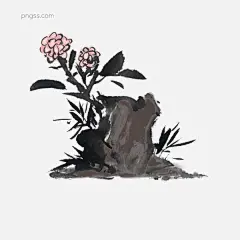 中国风水墨花卉素材图片大小4000x4000px 图片尺寸5.02 MB 来自PNG搜索网 pngss.com 免费免扣png素材下载！虫#古风#国风#黑白#黑白风#花#简约#卡通手绘#鸟#手绘#水墨#水墨植物#水墨竹子#