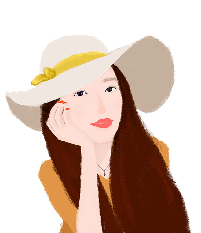 托着脸看着远方的女孩