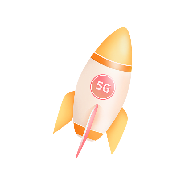 轻拟物icon图标火箭速度5G升级png...