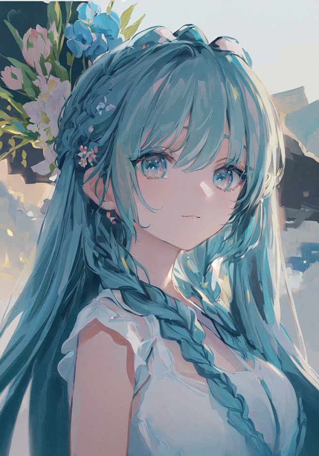 #初音ミク パステルと花とミク - Ko...