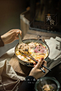 chinese soup noodles photography 蟹粉狮子头鸡汤面