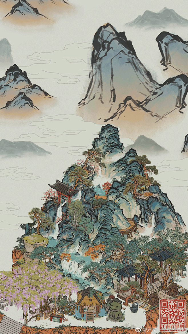 整个江南百景图最好看的山都在这里了 「杭州府布局」 #江南百景图#