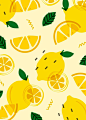 Summer lemon fruit pattern vector | free image by rawpixel.com / busbus / NingZk V.