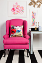 Pink + Stripes #home #decor