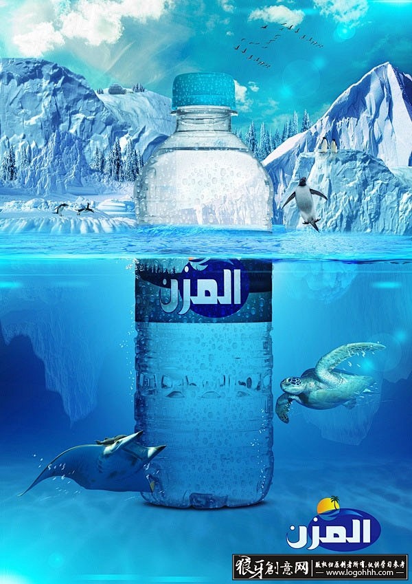 海报灵感 纯净水创意广告灵感 创意纯净水...