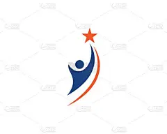 成功人徽标向量