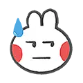 汗（果叽兔 | 微信表情包 | 手绘简笔画 | 已上架）