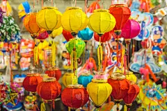 纸灯笼,色彩鲜艳,传统,越南,灯笼,春节,中秋节,中国灯笼,照明设备,橙色