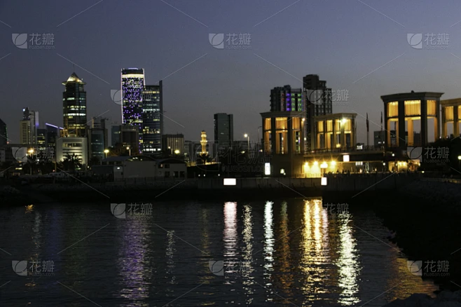 科威特,塔,科威特塔,建筑外部,风景,图像,光轨,波斯湾,无人,户外素材-花瓣网