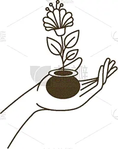 性格,手掌,头像,白昼,夏天,轮廓,白色,概念,环境,花