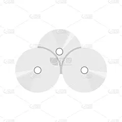 光盘堆矢量插图图形