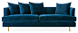 Gus Modern Margot Sofa, Velvet Midnight contemporary-sofas