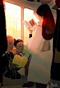 Train reading by PascalCampion