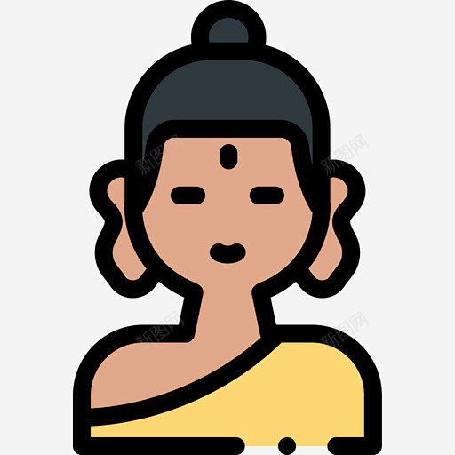 佛排灯节线颜色图标 创意素材
