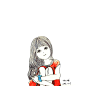 冷  #小女孩的日常# #手绘#　#简笔画#