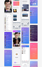 时尚渐变短信视频聊天拍照建群app Ui源文件Sketch设计模板12177-淘宝网