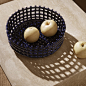 Ferm Living - Ceramic Basket Centerpiece - Blue