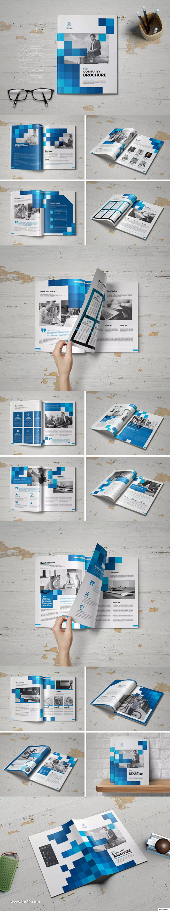 时尚大气商务画册宣传册版式设计模板素材