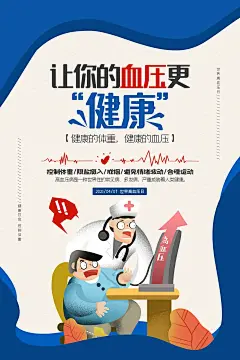 大气全国高血压日海报45