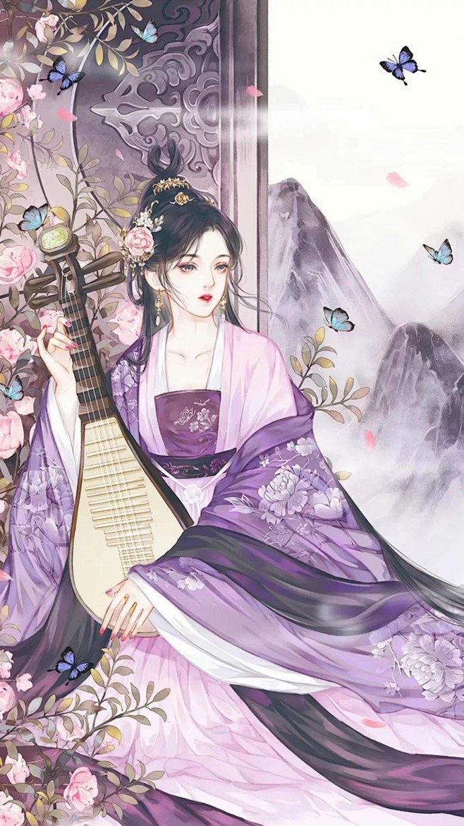 古风女人像头像人物手绘