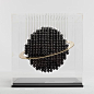 Natasja van der Meer "Black planet" bead art sculpture