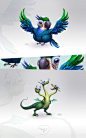 dragon parrot animals game characters