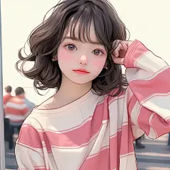 AI插画个人头像|粉白穿搭+有活力女孩形象绘 - 小红书