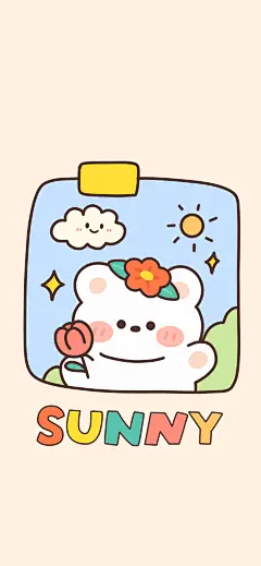 卡通 手机壁纸 可爱 小熊 cr：柿子仔