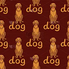 狗,背景,可爱的,宠物,红色,文字,纺织品,图像,壁纸,装饰